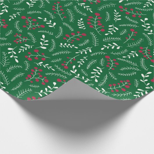 Bauernhof Jäger grün rustikale Laubbaumstruktur ni Geschenkpapier (Ecke)