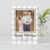 Bauernhof Kariert Feiertagskarte (Stehend Vorderseite)