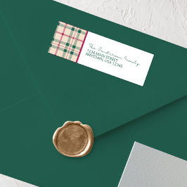 Bauernhof Kariert mit Rücksendeadressen-Aufklebern