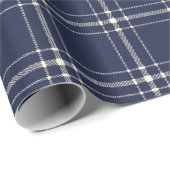 Bauernhof karierte Marine aus weißem Handgepanzert Geschenkpapier (Rolleneckpunkt)