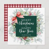 Bauernhof Karierter Karo Winterkranz Weihnachten (Vorne/Hinten)