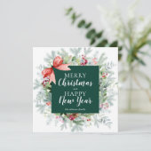 Bauernhof Karierter Karo Winterkranz Weihnachten (Stehend Vorderseite)