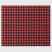 Bauernhof kariertes rotes, rustikales Büffelmuster Geschenkpapier (Flach)
