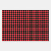 Bauernhof kariertes rotes, rustikales Büffelmuster Geschenkpapier Set (Vorderseite 2)