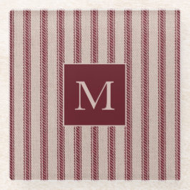 Bauernhof Kichererbse Land Mit Monogramm Glasuntersetzer