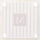 Bauernhof Kichererbse Land Mit Monogramm Glasuntersetzer (Rückseite)