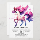 Bauernhof Kinder Pferd Geburtstag Einladung (Vorne/Hinten)