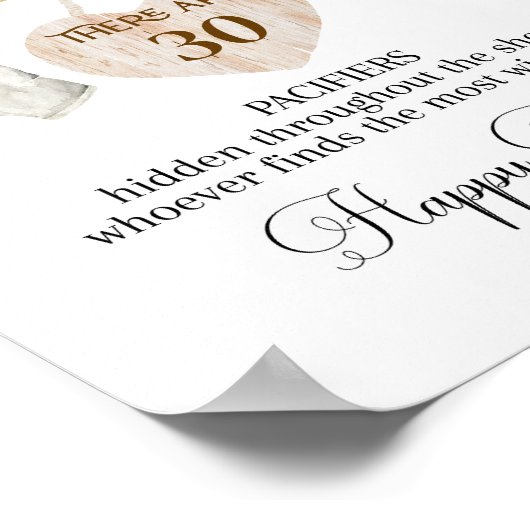 Bauernhof Kinderdusche Schnuller Jagdspiel Poster (Ecke)