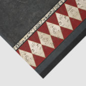 Bauernhof Küche Rooster Red Gold Black Decoupage Seidenpapier (Ausschnitt)