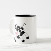 Bauernhof-Kuh-T-Shirts und Geschenke Zweifarbige Tasse (Vorderseite Links)