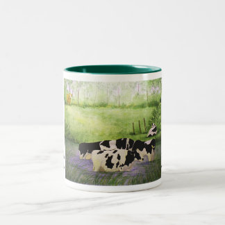 Bauernhof-Kuh-Tasse Zweifarbige Tasse