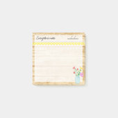 Bauernhof, Lampen und Blume 3" x "3 Post-it Klebezettel (Vorderseite)