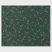 Bauernhof Land dunkle Pinienwälder Muster Geschenkpapier (Flach)