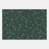 Bauernhof Land dunkle Pinienwälder Muster Geschenkpapier Set (Vorderseite)