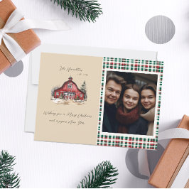 Bauernhof Land Weihnachten Ein Foto