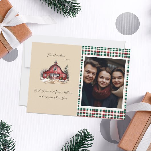 Bauernhof Land Weihnachten Ein Foto