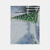 Bauernhof Land Weihnachten Farbe Fleecedecke (Vorderseite)