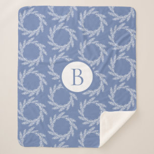 Bauernhof Land Weiße Weizenwüsten   Monogramm Sherpadecke