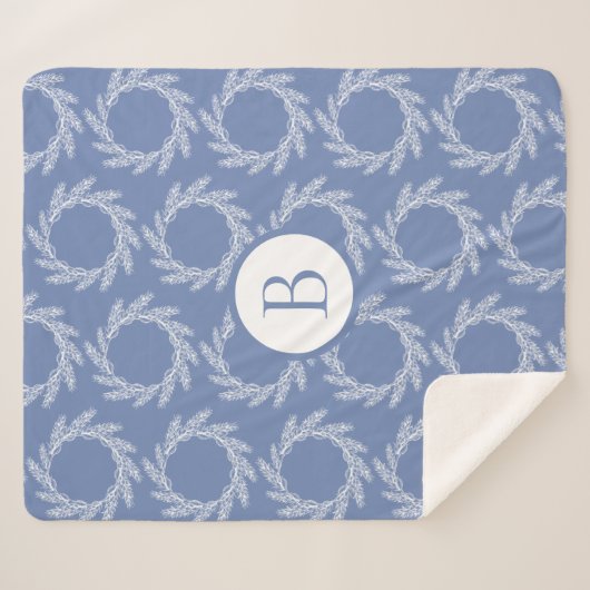 Bauernhof Land Weiße Weizenwüsten | Monogramm Sherpadecke (Vorderseite (Horizontal))