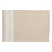 Bauernhof Land Weißer Streifen & Taupe Kissenbezug (Rückseite)