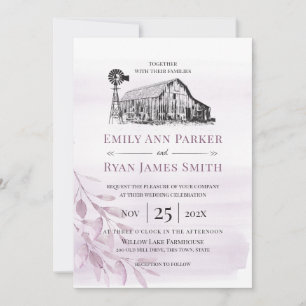 Bauernhof Landhausskizze Einladung