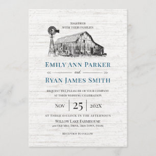 Bauernhof Landhausskizze Einladung