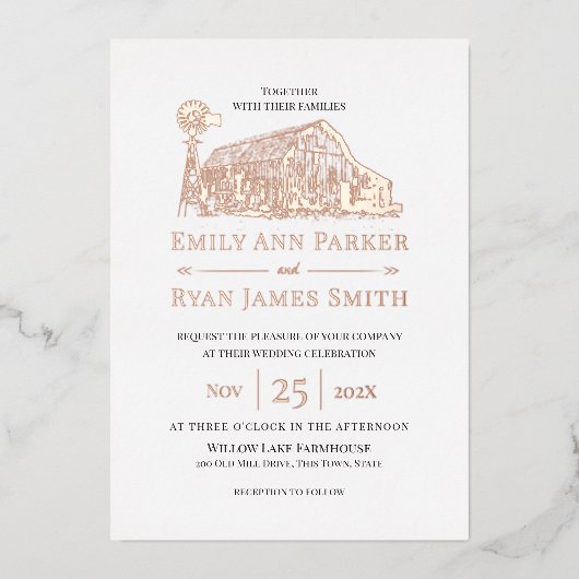 Bauernhof Landstall Folieneinladung (Vorderseite)