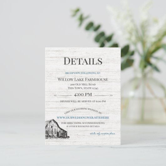 Bauernhof Landstall Sketch Details Info Enclosu Begleitkarte (Stehend Vorderseite)