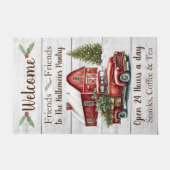 Bauernhof Landwinterwillkommen Panorama Fußmatte (Vorderseite)