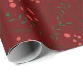 Bauernhof Laubwald Muster Geschenkpapier (Rolleneckpunkt)