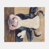 Bauernhof-Leben - Gunther die Kuh Fleecedecke (Vorderseite (Horizontal))