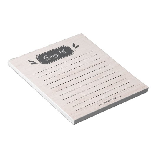 Bauernhof | Lebensmittelliste Notizblock (angewinkelt)