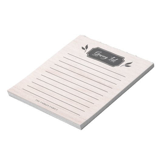 Bauernhof | Lebensmittelliste Notizblock (Rotiert)