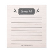 Bauernhof | Lebensmittelliste Notizblock (Vorderseite)