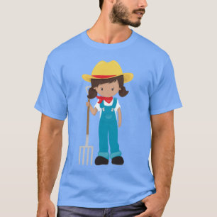 Bauernhof Mädchen, Latina Mädchen, Süßes Mädchen, T-Shirt