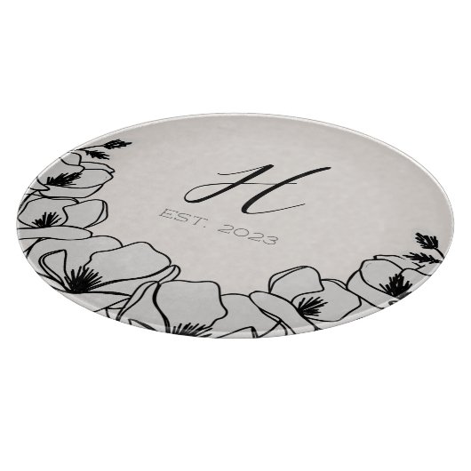 Bauernhof Magnolia Blume nach Maß Jahr Schneidebrett (Ecke)