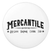 Bauernhof Mercantile Vintager Zeichenzug Pull Keramikknauf (Vorderseite)