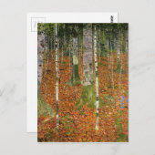 Bauernhof mit Birkenbäumen Postkarte (Vorne/Hinten)