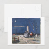 Bauernhof mit Mondlichtmalerei Postkarte (Vorne/Hinten)