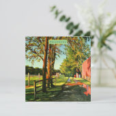 Bauernhof mit Pferdeställe Feiertagskarte (Stehend Vorderseite)