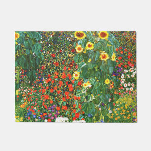 Bauernhof mit Sonnenblumen, berühmtes Gemälde Fußmatte