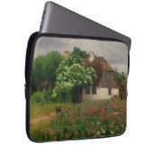 Bauernhof mit Wiese-Blume Laptopschutzhülle (Vorne Rechts)