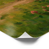 Bauernhof mit Wiese-Blume Poster (Ecke)
