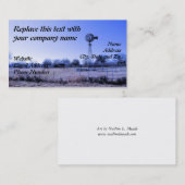 Bauernhof mit Windmühle Visitenkarte (Vorne/Hinten)