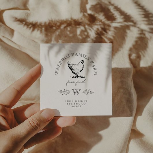 Bauernhof Moderne Hühnerfarm Visitenkarte