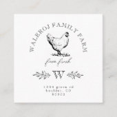 Bauernhof Moderne Hühnerfarm Visitenkarte (Vorderseite)