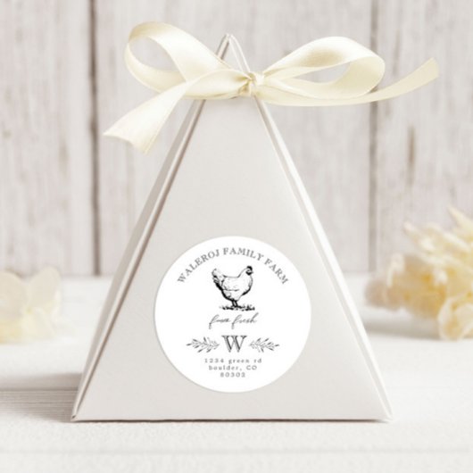 Bauernhof Moderner Hühnerhof Runder Aufkleber