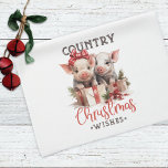 Bauernhof Niedliche Schweine Land Weihnachten Geschirrtuch<br><div class="desc">Bauernhof Küchenhandtuch.</div>