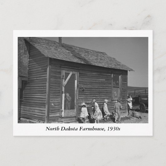 Bauernhof North Dakota, 1930er Postkarte (Vorderseite)
