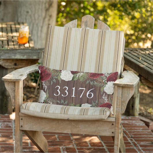 Bauernhof Nur verheiratete Rose Zip Code Außenbere Kissen Für Draußen (Stuhl )